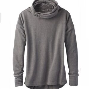 Women's Gray Cowl Neck Pullover Top